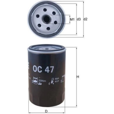 MAHLE Ölfilter OC 47 MAHLE Ölfilter OC 47