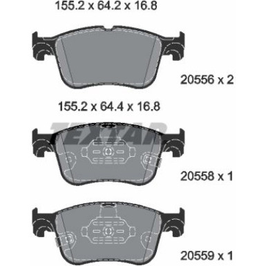 Bremsbelagsatz, Scheibenbremse 2055601 Bremsbelagsatz, Scheibenbremse 2055601