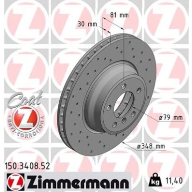 11 481 049 Sport Bremsscheibe VA Sport 150.3408.52 11 481 049 Sport Bremsscheibe VA Sport 150.3408.52
