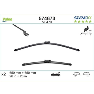 VM473 VALEO Silencio X.TRM Wischer 574673 VM473 VALEO Silencio X.TRM Wischer 574673