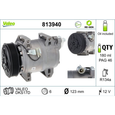 VALEO Kompressor 813940 VALEO RE-GEN AT