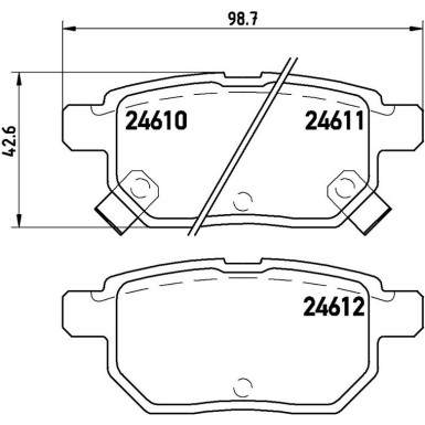 BREMBO Bremsklötze HA P 83 083 BREMBO Bremsklötze HA P 83 083