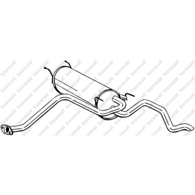 Bosch Automotive Auspuffschalldämpfer 283-869 Bosch Automotive Auspuffschalldämpfer 283-869