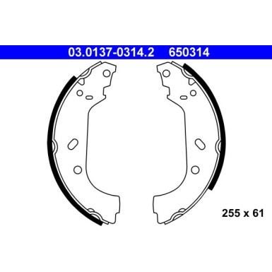 Bremsbackensatz 03.0137-0314.2
