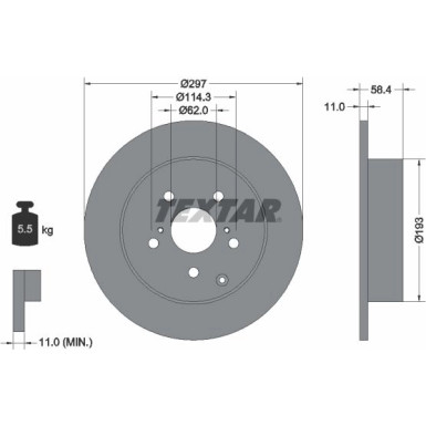 Bremsscheibe Toyota T. Avensis 92222500