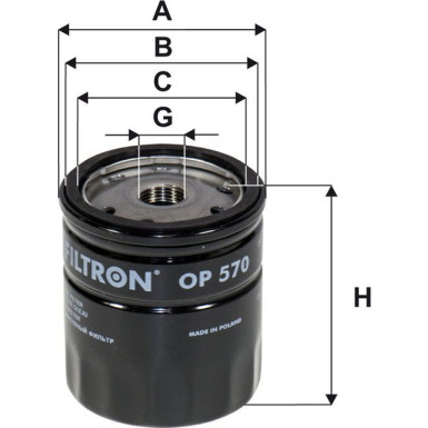 FILTRON Ölfilter OP 570 FILTRON Ölfilter OP 570