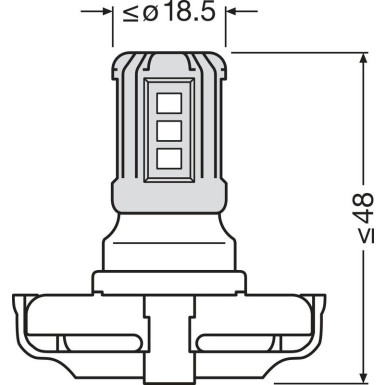 LED PS19W 12V 18W PG20-1 Retrofit LED Cool White 1 Stück