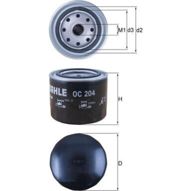 MAHLE Ölfilter OC 204 MAHLE Ölfilter OC 204