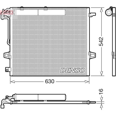 DENSO Kondensator, Klimaanlage DCN17057