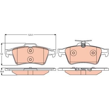 Bremsklötze HA FORD,MAZDA,OPEL,VOLVO COTEC GDB2086