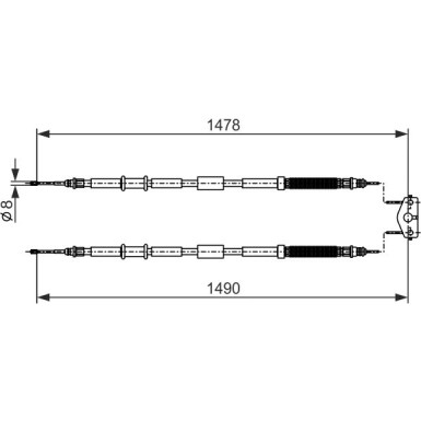 Handbremsseil 1987482282 Handbremsseil 1987482282