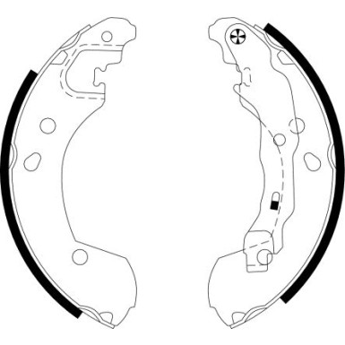 Bremsbacken Renault Clio 05-/Modus/Micra 91062600 Bremsbacken Renault Clio 05-/Modus/Micra 91062600