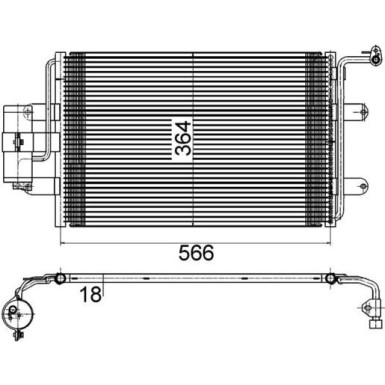 Kondensator, Klimaanlage AC 180 000S Kondensator, Klimaanlage AC 180 000S
