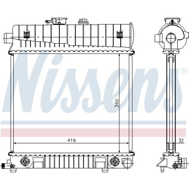 Wasserkühler PKW MERCEDES W202,W208,W210 62708A