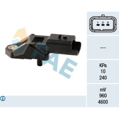FAE Sensor, Saugrohrdruck 15027 FAE Sensor, Saugrohrdruck 15027