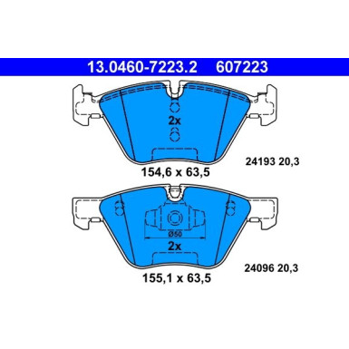Bremsbelagsatz Bmw S. 1 2.0-3.0 05-13 13.0460-7223.2 Bremsbelagsatz Bmw S. 1 2.0-3.0 05-13 13.0460-7223.2