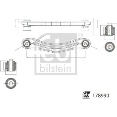 Febi Bilstein Stange/Strebe, Radaufhängung 178990 Febi Bilstein Stange/Strebe, Radaufhängung 178990