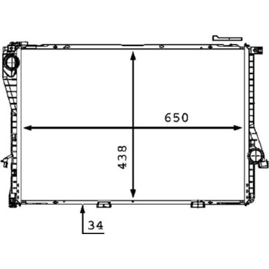 Kühler, Motorkühlung CR 295 000P