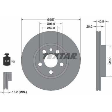 Bremsscheibe Fiat P. Scudo/Ulysse 1.6-2.0 96-06 92088003 Bremsscheibe Fiat P. Scudo/Ulysse 1.6-2.0 96-06 92088003