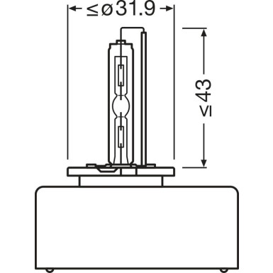 D5S OSRAM Original 12V 25W PK32d-7 Xenon Gasentladungslampe XENARC® ORIGINAL 66540