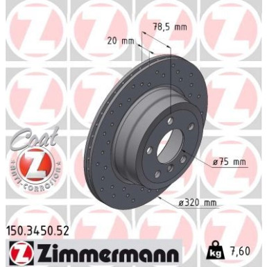 11 482 048 Sport Bremsscheibe HA Sport 150.3450.52 11 482 048 Sport Bremsscheibe HA Sport 150.3450.52