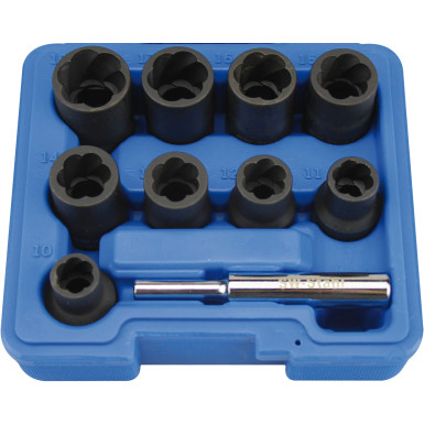 SW-Stahl Spiralnuten-Einsätze 1/2Z, 10 tlg 10 - 19 mm 05545L