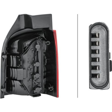 HECKLEUCHTE L 12 V HELLA VW TRANSPORTER T5 4,03-9,09 2SK 008 579-211