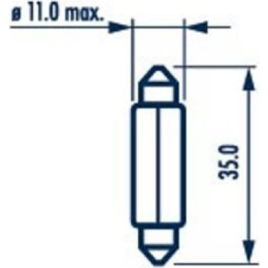 Rohrglühlampe C5W 24V/5W 11X35mm Sv8,5-8 10Stk 171363000