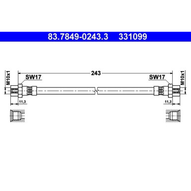 Bremsschlauch 83.7849-0243.3