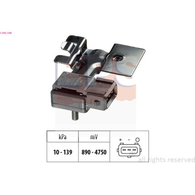 Luftdrucksensor, Saugrohrdruck 1.993.108 Luftdrucksensor, Saugrohrdruck 1.993.108