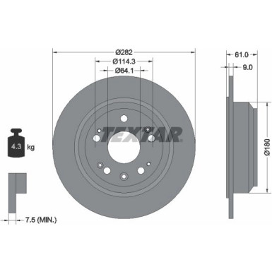 Bremsscheibe Honda T. Accord 03- Combi 92165803 Bremsscheibe Honda T. Accord 03- Combi 92165803