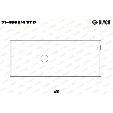 GLYCO Pleuellager 71-4565/4 STD GLYCO Pleuellager 71-4565/4 STD