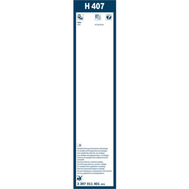 Bosch Wischerblatt H407 3397011401 Bosch Wischerblatt H407 3397011401