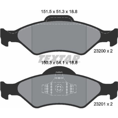 Bremsbelagsatz Ford P. Fiesta 96 Q+ 2320001