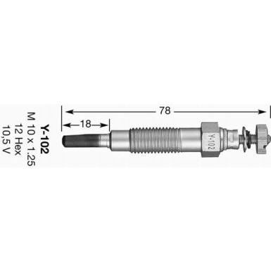 Y-102 NGK-Glühkerze Diverse 5925
