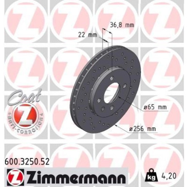 17 481 054 Sport Bremsscheibe VA Sport VW Up,SEAT Mii,SKODA Citigo 10 SPORT Z 600.3250.52 17 481 054 Sport Bremsscheibe VA Sport VW Up,SEAT Mii,SKODA Citigo 10 SPORT Z 600.3250.52