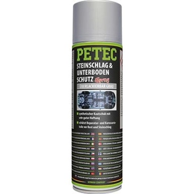Petec Steinschlag- & Unterbodenschutz Kautschukbasis Überlackierbar Grau 500ml Steinschlag- & Unterbodenschutz Spray, grau 73350