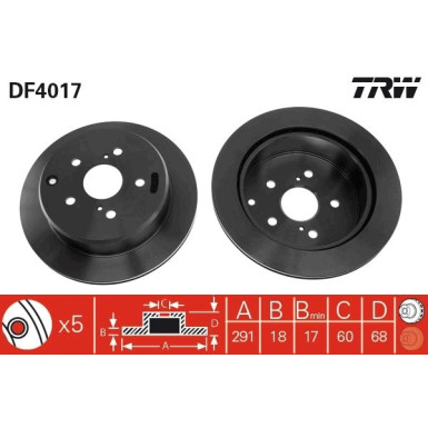 Bremsscheibe Toyota T. Previa DF4017