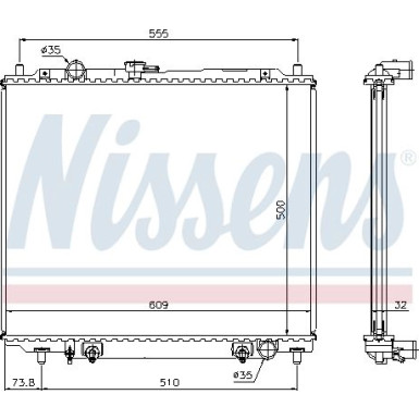 Wasserkühler PKW 62853 Wasserkühler PKW 62853
