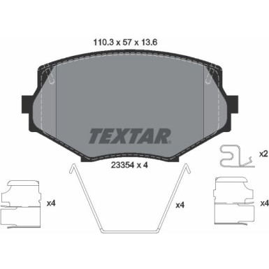 Bremsbelagsatz Mazda P. Mx-5 2335404 Bremsbelagsatz Mazda P. Mx-5 2335404