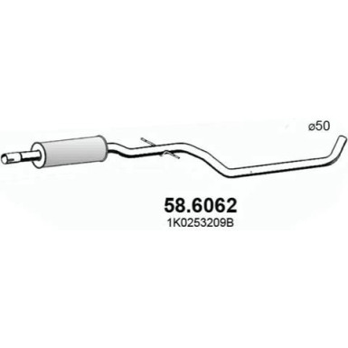 Mittelschalldämpfer 58.6062 Mittelschalldämpfer 58.6062