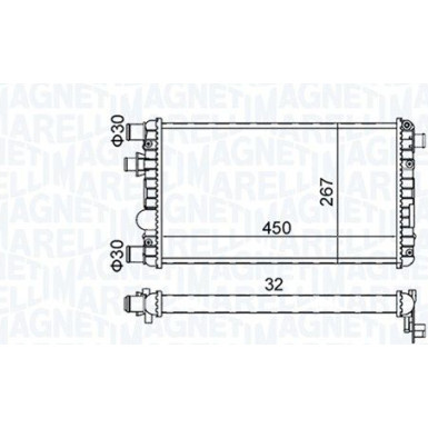 MAGNETI MARELLI Kühler, Motorkühlung 350213191300 MAGNETI MARELLI Kühler, Motorkühlung 350213191300
