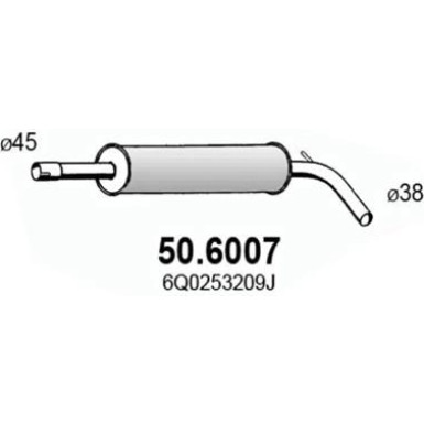 Mittelschalldämpfer 50.6007 Mittelschalldämpfer 50.6007