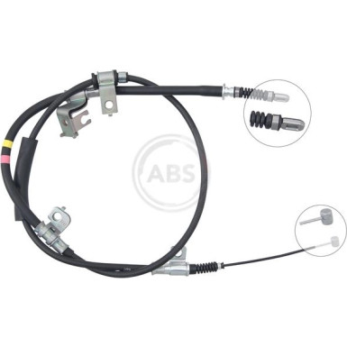 A.B.S. Handbremsseil Seilzug Festellbremse K17536 A.B.S. Handbremsseil Seilzug Festellbremse K17536