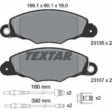 Bremsbelagsatz Citroen P. Xantia 98 2313503