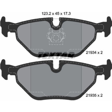 Bremsbelagsatz Bmw T. E46 98-/E85 Z4 03-/Rover 75 2193402 Bremsbelagsatz Bmw T. E46 98-/E85 Z4 03-/Rover 75 2193402
