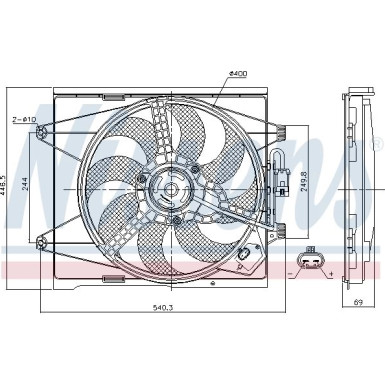 Kühlerlüfter PKW 85744 Kühlerlüfter PKW 85744