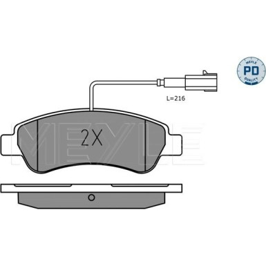 Bremsbelagsatz, Scheibenbremse MEYLE-PD: Advanced performance and design 025 220 4119/PD