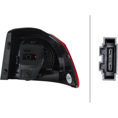 HECKLEUCHTE L 12 V HELLA VW GOLF VI (-GTI/VARIANT) 10,08-11,12 2SD 009 922-091