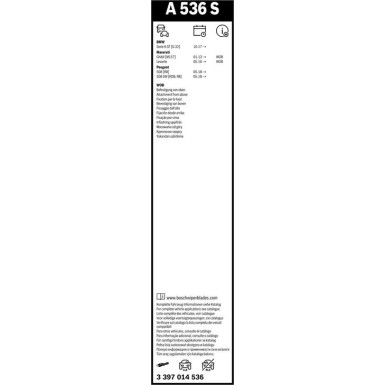 Bosch Scheibenwischer Aerotwin A536S 3397014536